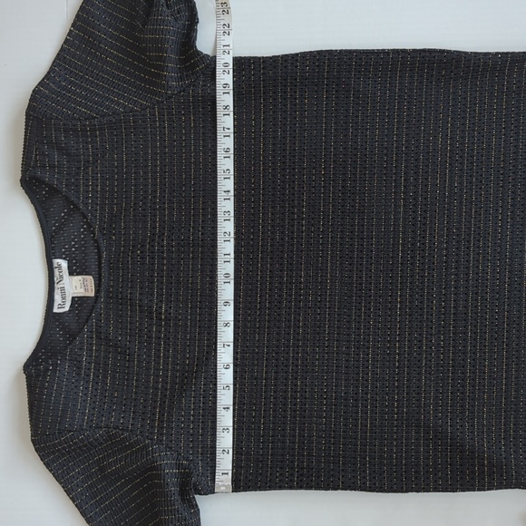 Vintage Ronni Nicole Cut Out Metallic Beach Cover Up 8 Black Gold Metallic - Picture 14 of 16